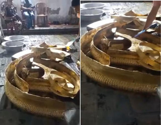 पशुपतिनाथमा फेरि राखियो सुनको जलहरी