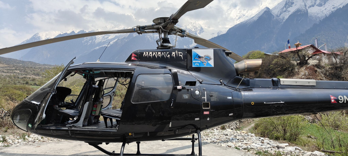 मनाङ एयरको हेलिकोप्टर  दुर्घटनाग्रस्त अवस्थामा भेटियो