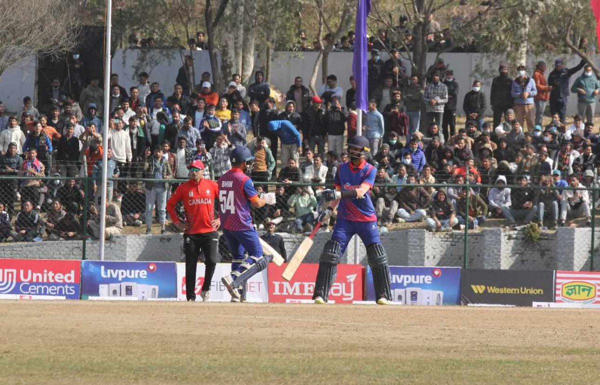 अनिल र भीमको  कीर्तिमानी साझेदारीसँगै क्यानडाविरुद्धको शृंखलामा नेपालको ‘क्लिन स्विप’
