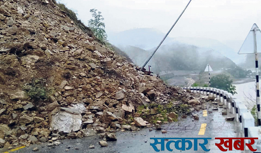 अवरुद्ध राजमार्ग खुलाउन सेनाको सहयोगमा अध्ययन टोली सक्रिय