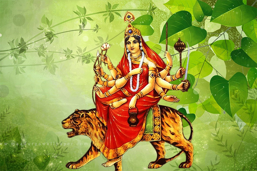 नवरात्रको तेस्रो दिन : आज चन्द्रघण्टा देवीको साधना गरिँदै