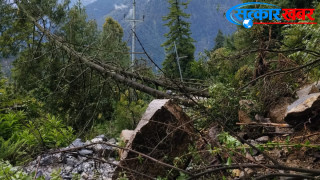 मनाङमा पहिरोका कारण ३३ केभी विद्युत् लाइन अवरुद्ध
